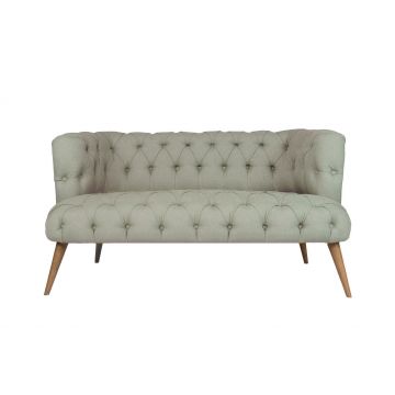 Canapea fixă 2 locuri West Monroe, Diverse culori, 140x75x76 cm - Gri