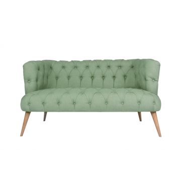 Canapea fixă 2 locuri West Monroe, Diverse culori, 140x75x76 cm - Petrol green