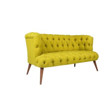 Canapea fixă 2 locuri West Monroe, Diverse culori, 140x75x76 cm - Pistachio green