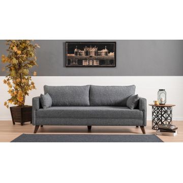 Canapea fixă 3 locuri Bella For 3 Pr, Diverse culori, 208x81x85 cm - Gri