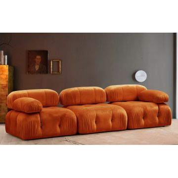 Canapea fixă 3 locuri Bubble (L1-O1-1R), Diverse culori, 95x65x75 cm - Portocaliu