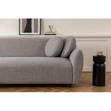 Canapea fixă 3 locuri Eddy, Diverse culori, Diverse dimensiuni - Gri deschis / Ø30x86 cm
