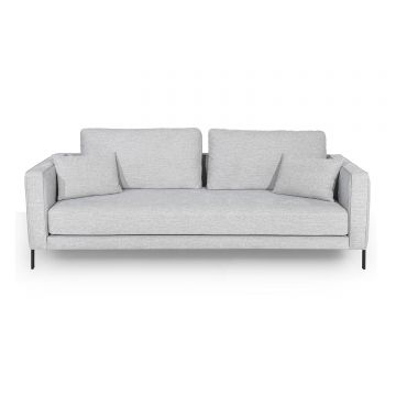 Canapea fixă 3 locuri Laguna, Gri, 225x92x70 cm - Gri