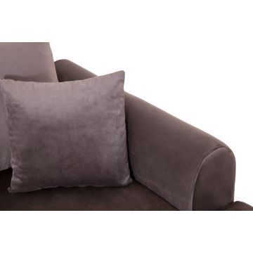 Canapea fixă 3 locuri Nero - NQ6-162, Antracit, 220x90x68 cm - Antracit