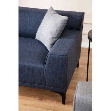Canapea fixă 3 locuri Petra 3, Diverse culori, 215x86x87 cm - Albastru