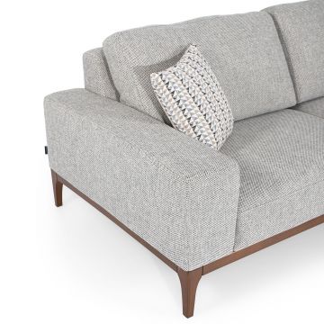 Canapea fixă 3 locuri Secret, Gri, 215x104x88 cm - Gri