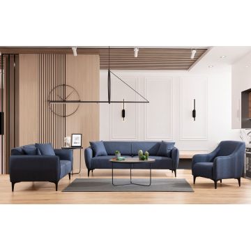 Canapea fixă Belissimo, Diverse culori, Diverse configurații, Diverse dimensiuni - Albastru / 3 locuri / 220x95x67 cm