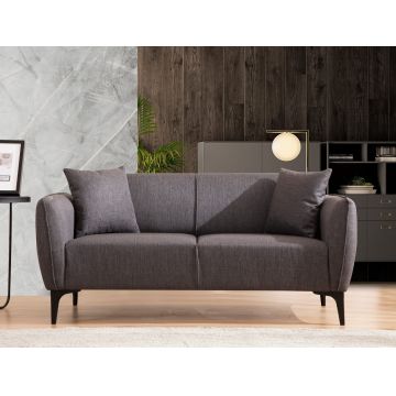 Canapea fixă Belissimo, Diverse culori, Diverse configurații, Diverse dimensiuni - Gri închis / 2 locuri / 160x95x67 cm