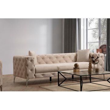 Canapea fixă Como, Diverse culori, Diverse configurații, Diverse dimensiuni - Ecru / 3 locuri / 237x90x70 cm