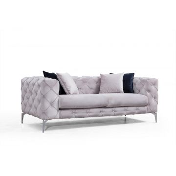 Canapea fixă Como, Diverse culori, Diverse configurații, Diverse dimensiuni - Gri deschis / 2 locuri / 197x90x73 cm