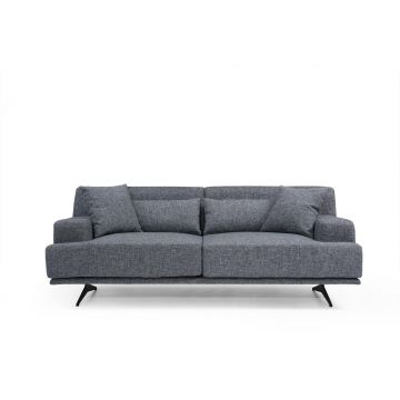 Canapea Fixa cu 2 Locuri Bentley, 200 x 80 x 110 cm - Gri
