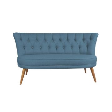 Canapea Fixa cu 2 Locuri Richland Loveseat, 140x71x80 cm - Albastru