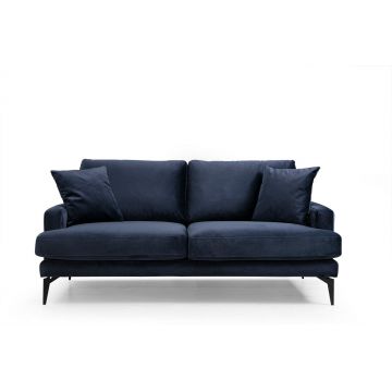 Canapea Fixa cu 2 Locuri Yase, 175 x 88 x 90 cm - Albastru