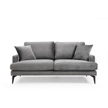 Canapea Fixa cu 2 Locuri Yase, 175 x 88 x 90 cm - Gri