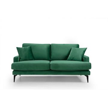 Canapea Fixa cu 2 Locuri Yase, 175 x 88 x 90 cm - Verde