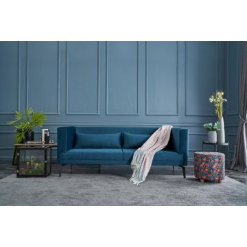 Canapea Fixa cu 3 Locuri Ardosa, 197 x 76 x 81 cm - Albastru
