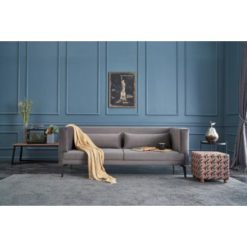 Canapea Fixa cu 3 Locuri Ardosa, 197 x 76 x 81 cm - Gri