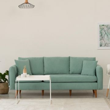 Canapea Fixa cu 3 locuri Eftal, 215 x 91 x 85 cm - Verde