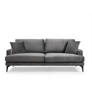 Canapea Fixa cu 3 Locuri Yase, 205 x 88 x 90 cm - Gri