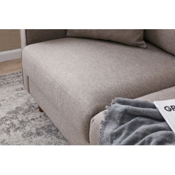 Canapea fixă Eva, Diverse culori, Diverse configurații, Diverse dimensiuni - Crem / 2 locuri / 155x90x82 cm
