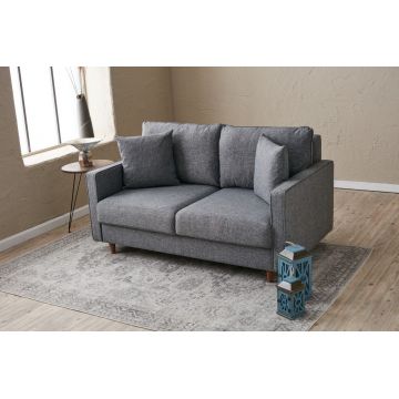 Canapea fixă Eva, Diverse culori, Diverse configurații, Diverse dimensiuni - Gri / 2 locuri / 155x90x82 cm