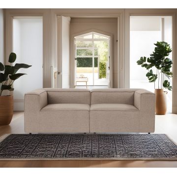 Canapea fixă Fora, Diverse culori, Diverse configurații, Diverse dimensiuni - Maro / 2 locuri / 214x105x66 cm