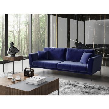 Canapea fixă Jade, Albastru, Diverse configurații, Diverse dimensiuni - 3 locuri / 227x94x82 cm