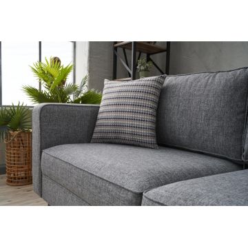 Canapea fixă Kale Linen, Diverse culori, Diverse configurații, Diverse dimensiuni - Gri / 2 locuri / 180x91x83 cm