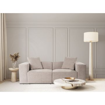 Canapea fixă Lora, Diverse culori, Diverse configurații, 108x74x65 cm - Mocha / 2 locuri