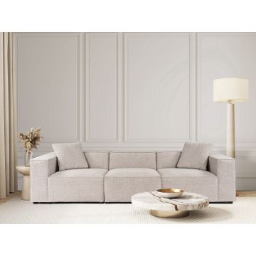 Canapea fixă Lora, Diverse culori, Diverse configurații, 108x74x65 cm - Mocha / 3 locuri