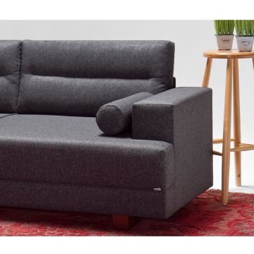 Canapea fixă Oslo, Diverse culori, Diverse configurații, 210x78x85 cm - Gri / 3 locuri
