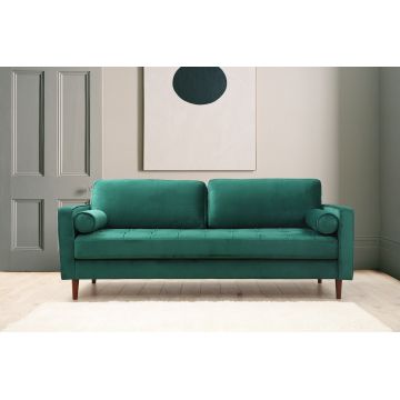 Canapea fixă Rome, Diverse culori, Diverse configurații, Ø10x70 cm - Verde / 3 locuri