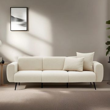 Canapea fixă Side, Diverse culori, Diverse configurații, Diverse dimensiuni - Crem / 3 locuri / 235x82x77 cm