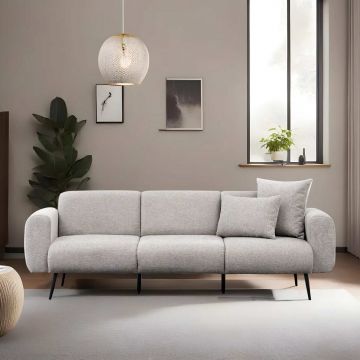 Canapea fixă Side, Diverse culori, Diverse configurații, Diverse dimensiuni - Gri deschis / 3 locuri / 235x82x77 cm