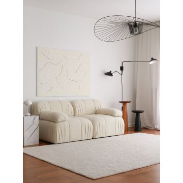 Canapea fixă Soli, Alb, Diverse configurații, Diverse dimensiuni - 2 locuri / 178x89x74 cm