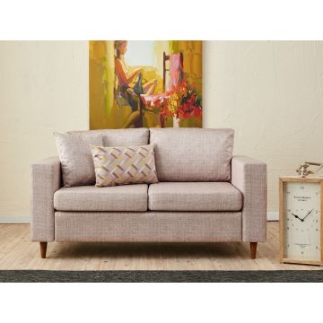 Canapea fixă Step, Diverse culori, Diverse configurații, Diverse dimensiuni - Crem / 2 locuri / 154x83x86 cm