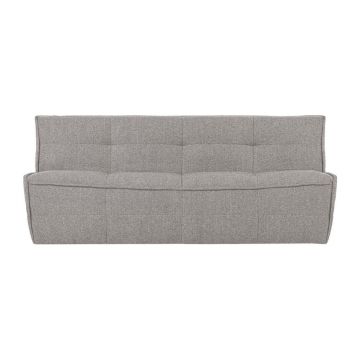 Canapea gri deschis cu tapițerie din țesătură bouclé 204 cm Cluster – vtwonen