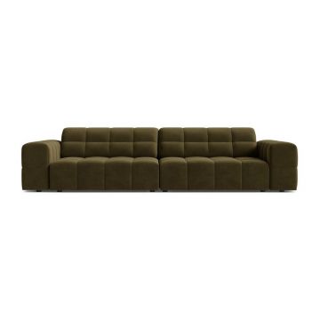 Canapea kaki cu tapițerie din catifea 252 cm Chicago – Cosmopolitan Design