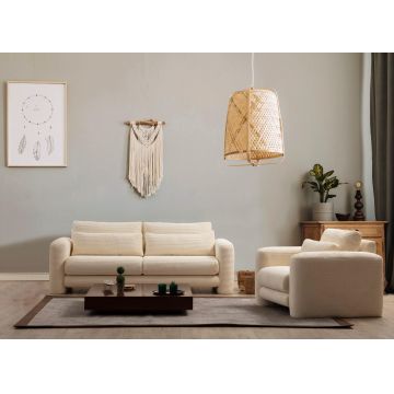 Canapea Lux 3 locuri Lily, 215 x 73 x 97 cm - Bej