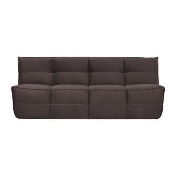 Canapea maro cu tapițerie din catifea 204 cm Cluster – vtwonen