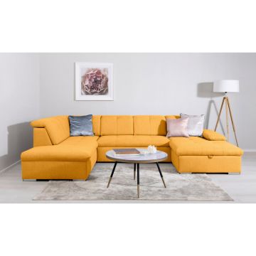 Canapea Modulară, textil, galben