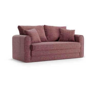 Canapea roz-închis extensibilă 158 cm Lido – Micadoni