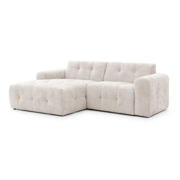 Colțar crem (cu colț pe partea stângă/cu șezlong) Melva – Ropez