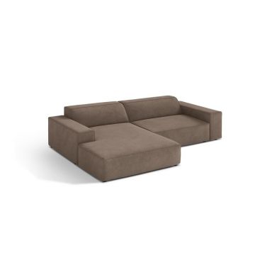 Colțar modular bej (cu colț pe partea stângă/cu șezlong) Jodie – Micadoni