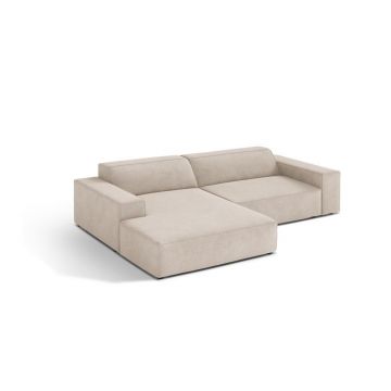 Colțar modular crem (cu colț pe partea stângă/cu șezlong) Jodie – Micadoni