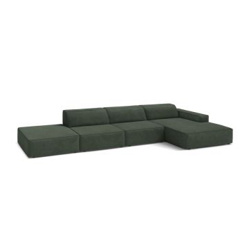 Colțar modular petrol (cu colț pe partea dreaptă/cu șezlong) Jodie – Micadoni