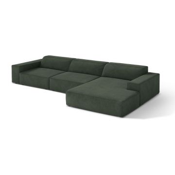 Colțar modular petrol (cu colț pe partea dreaptă/cu șezlong) Jodie – Micadoni