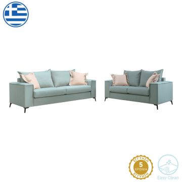 Set 2 canapele cu 2 locuri Verona x2, Verde deschis, 225x93x100 cm - Verde