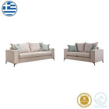 Set 2 canapele cu 2 locuri Verona x2, Verde deschis, 225x93x100 cm - Verde
