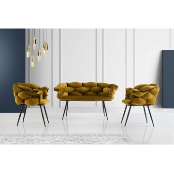Set de canapea Balon Sofa Set,  135 x 79 x 65 cm - Auriu